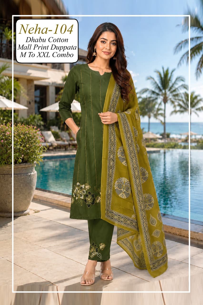 Dabu Cotton Mal Print Dupatta #2